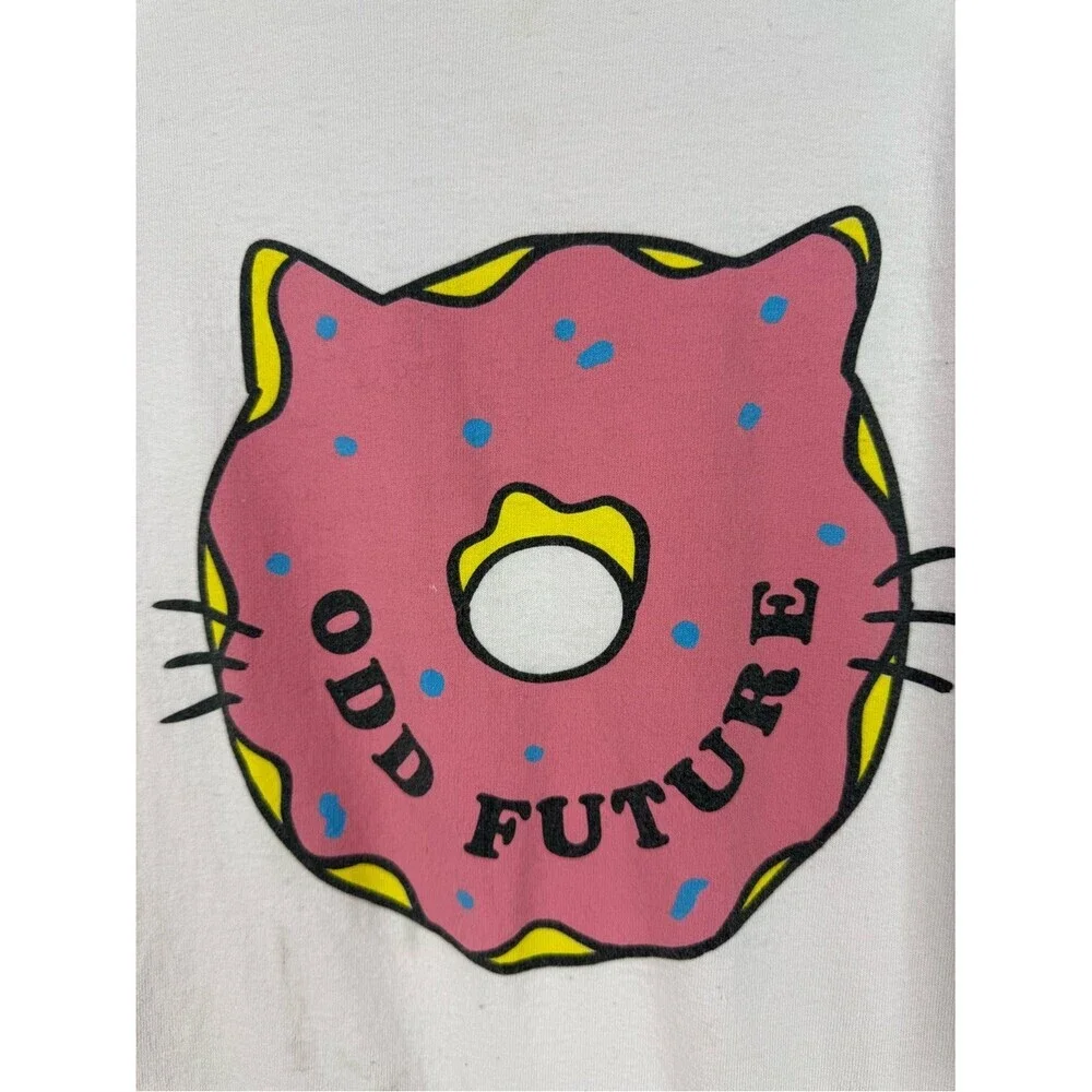 Odd Future tshirt top Light Pink Donut Cat Graphic Tee